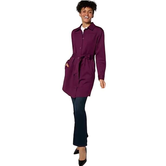 QVC BEAUTIFUL by Lawrence Zarian Regular Ponte Button-Front Jacket NWOT SIZE S - Picture 3 of 7